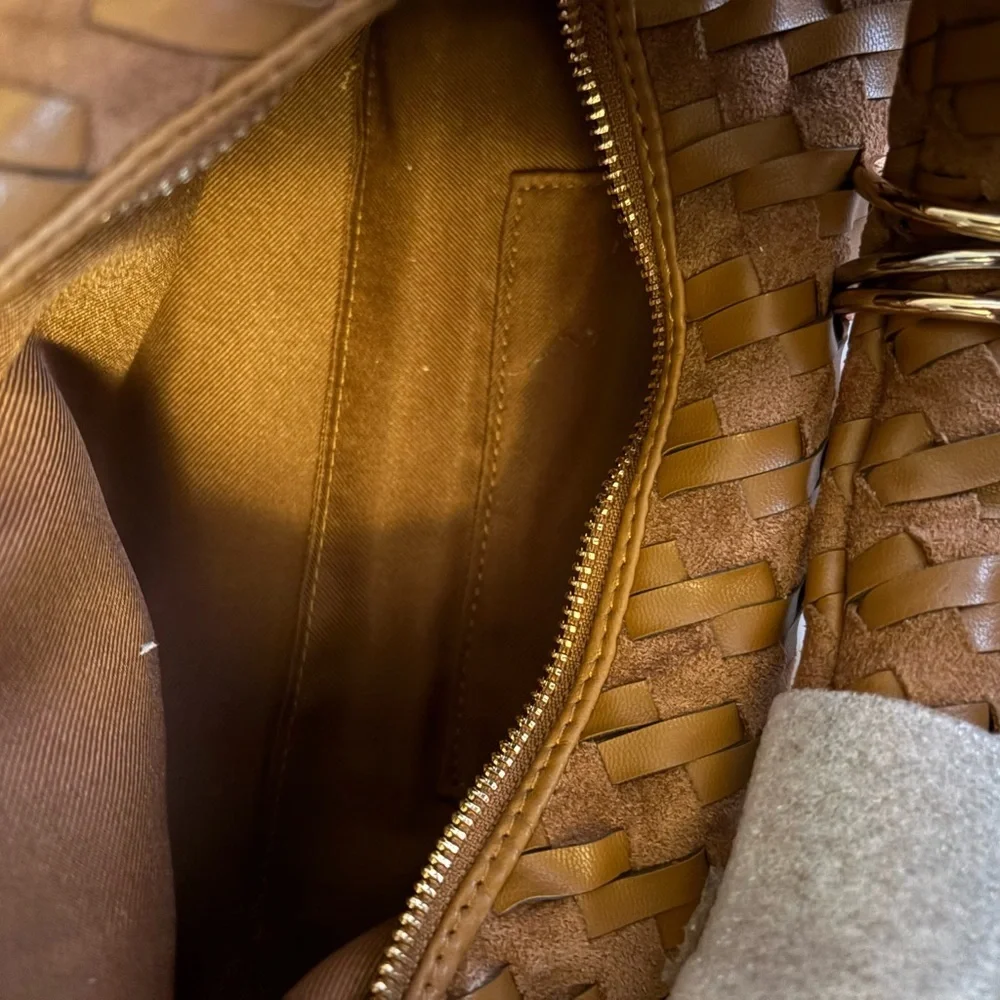 a new day Tan Woven Shoulder Bag